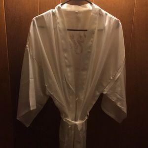 Silk wedding robe